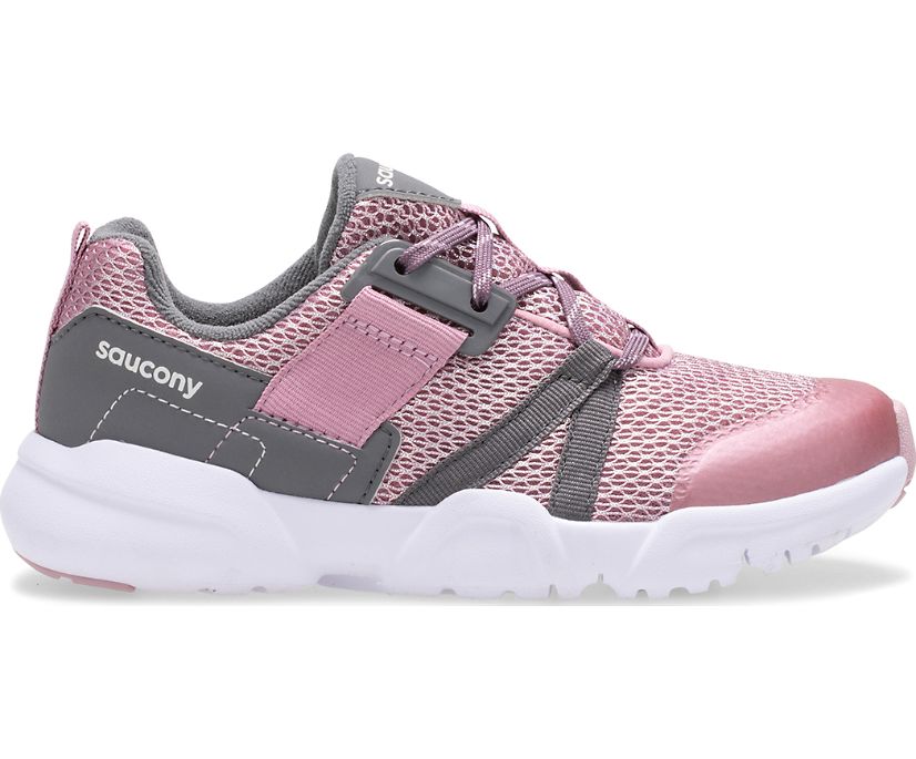 Saucony Vertex Lace Kids' Sneakers Rose / Grey | Canada 825LISH